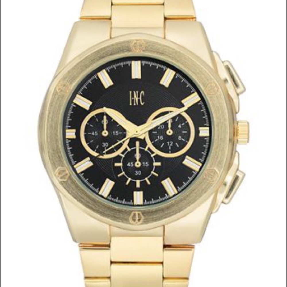 N.C. Men's Gold-Tone Bracelet Watch 44.5mm
